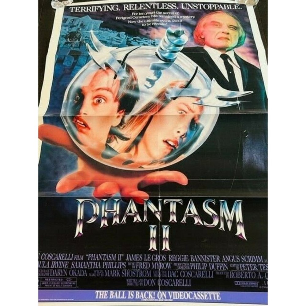Movie Theater Cinema Poster vtg Lobby Card 1988 Phantasm II 2 Ball Back Horror